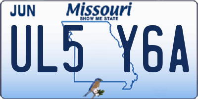 MO license plate UL5Y6A