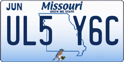 MO license plate UL5Y6C