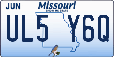 MO license plate UL5Y6Q