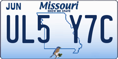 MO license plate UL5Y7C