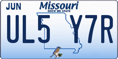 MO license plate UL5Y7R