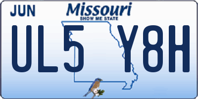 MO license plate UL5Y8H