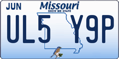 MO license plate UL5Y9P