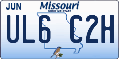 MO license plate UL6C2H