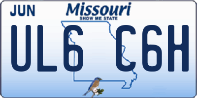 MO license plate UL6C6H