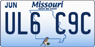 MO license plate UL6C9C