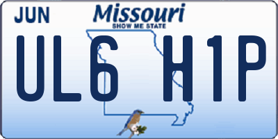 MO license plate UL6H1P