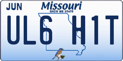 MO license plate UL6H1T