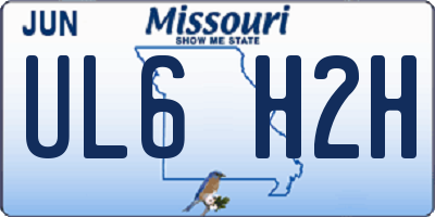 MO license plate UL6H2H
