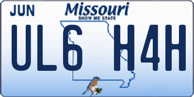 MO license plate UL6H4H