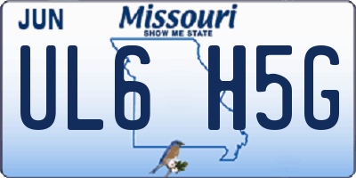 MO license plate UL6H5G
