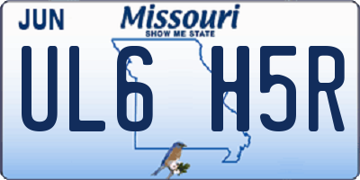 MO license plate UL6H5R