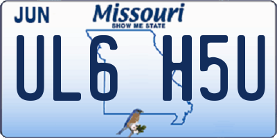 MO license plate UL6H5U
