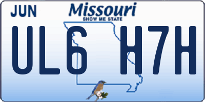 MO license plate UL6H7H