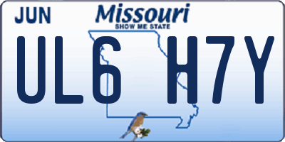 MO license plate UL6H7Y
