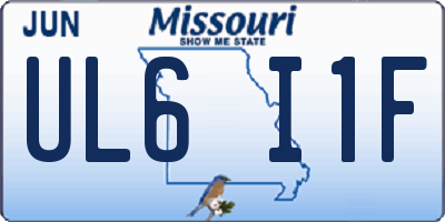 MO license plate UL6I1F