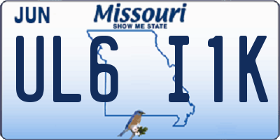 MO license plate UL6I1K