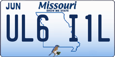 MO license plate UL6I1L