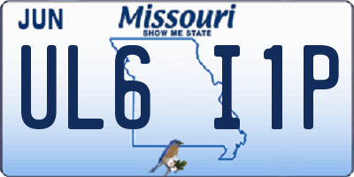 MO license plate UL6I1P