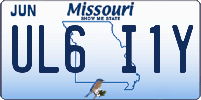 MO license plate UL6I1Y