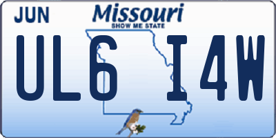 MO license plate UL6I4W