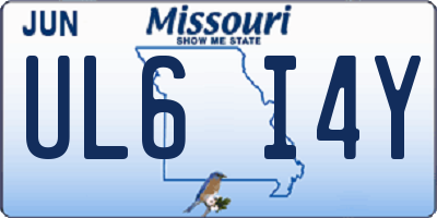 MO license plate UL6I4Y