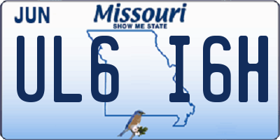 MO license plate UL6I6H