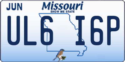 MO license plate UL6I6P