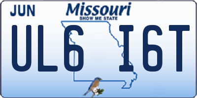 MO license plate UL6I6T