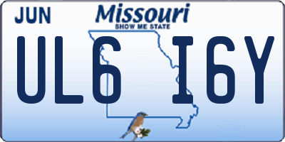 MO license plate UL6I6Y