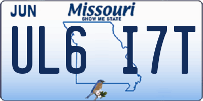 MO license plate UL6I7T