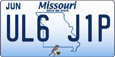 MO license plate UL6J1P