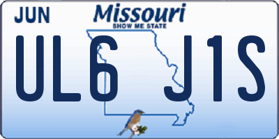 MO license plate UL6J1S