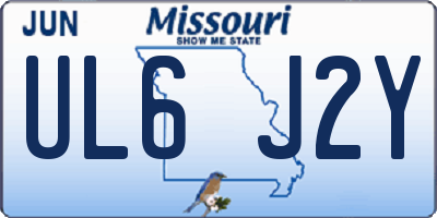 MO license plate UL6J2Y
