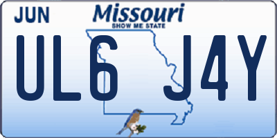 MO license plate UL6J4Y