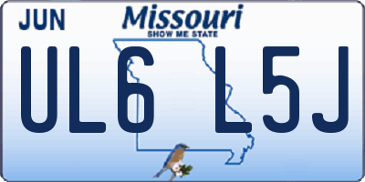 MO license plate UL6L5J