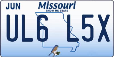 MO license plate UL6L5X