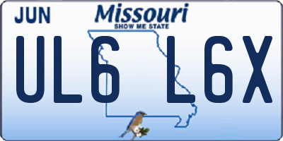 MO license plate UL6L6X