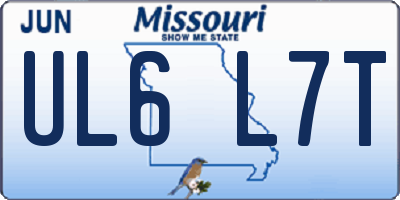 MO license plate UL6L7T