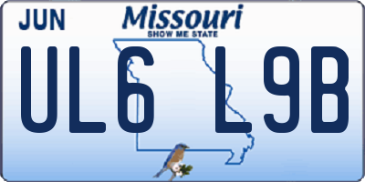 MO license plate UL6L9B