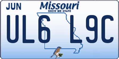 MO license plate UL6L9C