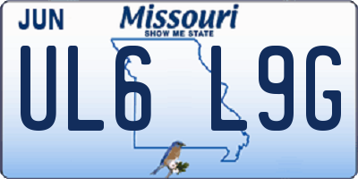 MO license plate UL6L9G