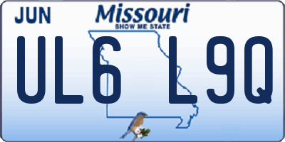 MO license plate UL6L9Q