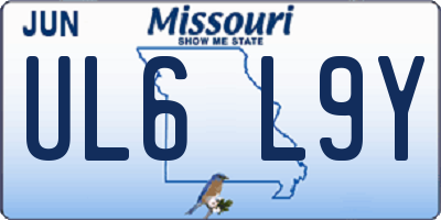 MO license plate UL6L9Y