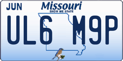 MO license plate UL6M9P