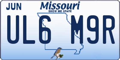 MO license plate UL6M9R