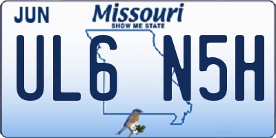 MO license plate UL6N5H