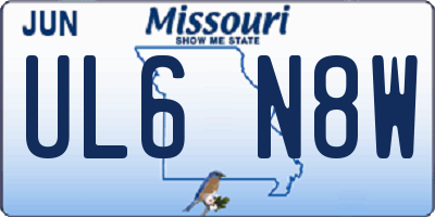 MO license plate UL6N8W