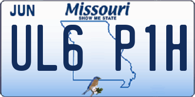 MO license plate UL6P1H