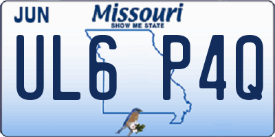 MO license plate UL6P4Q